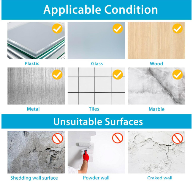 60Pcs Double Sided Adhesive Pads Heavy Duty Mounting Foam Tape Rectangular Wall