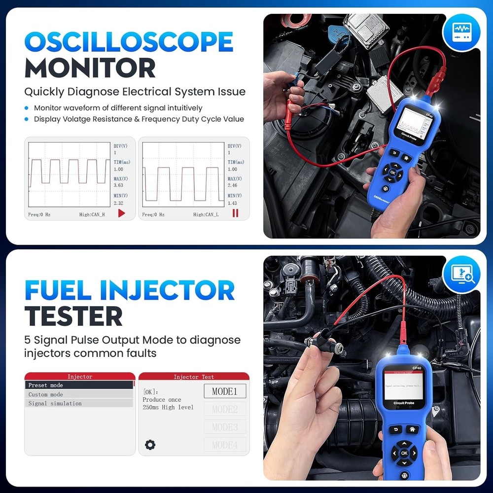 OBDResource PowerScan Circuit Tester Electrical Diagnostic Power Probe 12V/24V