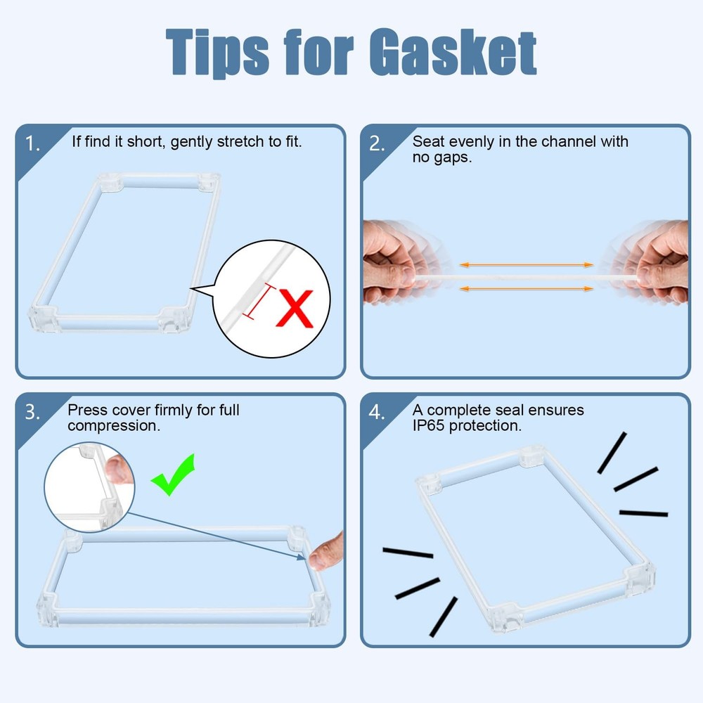 Project Box ABS Plastic IP65 Waterproof Dustproof Electrical Junction Box wit