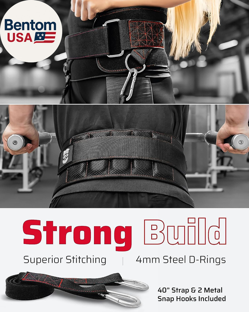 Ultimate Dip Belt | Secure Closure - No Sliding down | Structured Back Support |