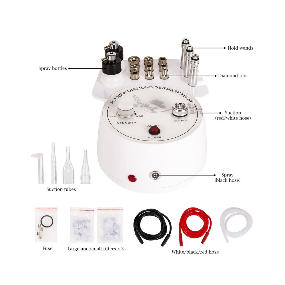 3 in 1 Diamond Microdermabrasion Machine, Professional Microdermabrasion Devi...