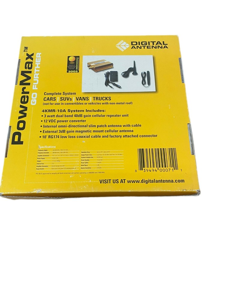 Powermax Wireless Cell Booster Model # 4KMR-10A