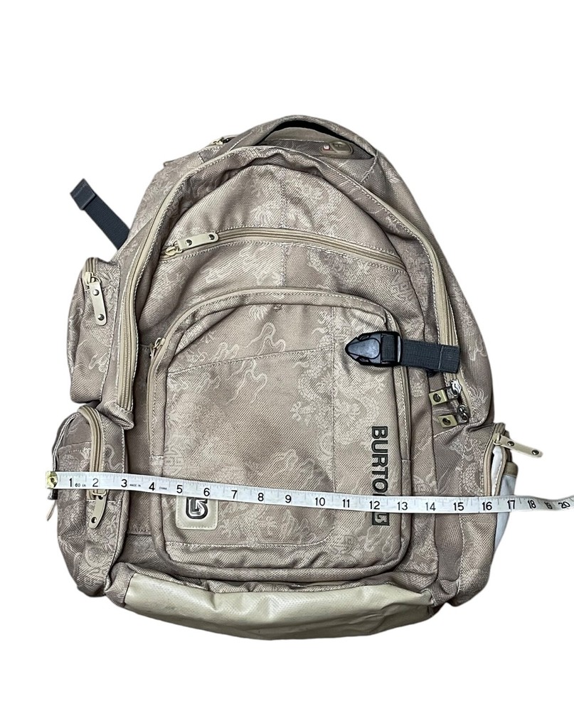 BURTON Snowboard Rider's Pack Backpack Classic Brown Print