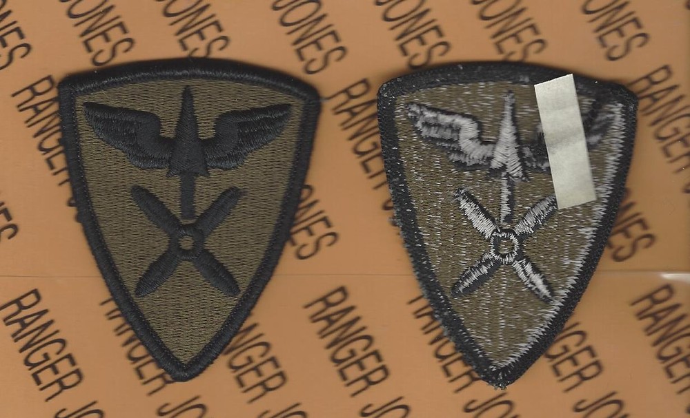 110th Aviation Brigade OD Green & Black BDU 3" uniform patch m/e