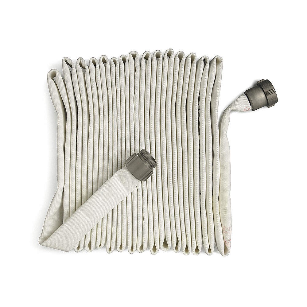 GRAINGER APPROVED 3ATP2 Fire Hose,75 ft,White,Polyester 3ATP2