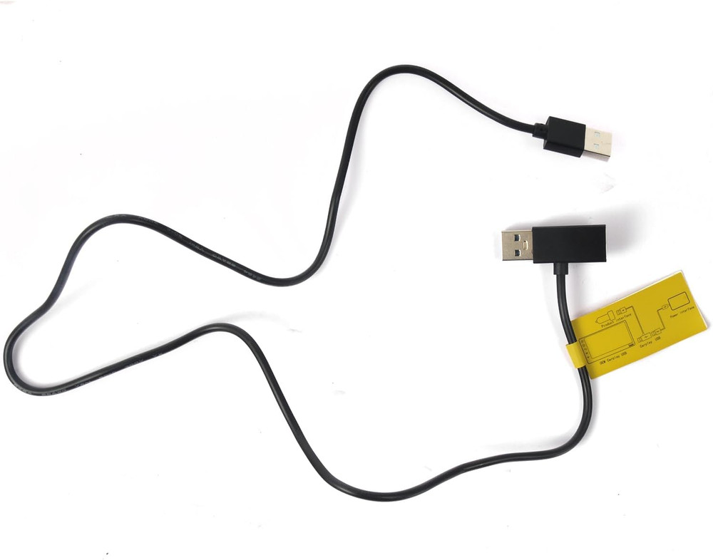 USB Splitter USB Power Data Adapter Y-Cable Black for Android Auto Wireless Carp