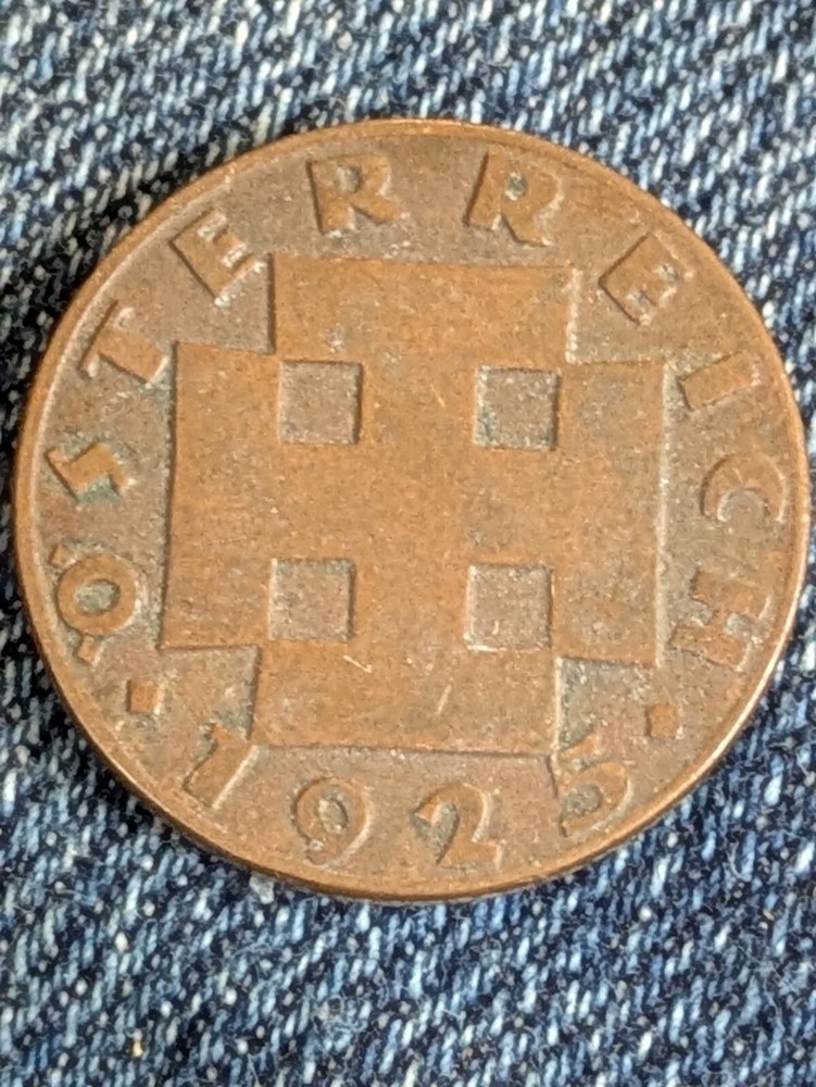 Austria 2 Groschen 1925, Circulated