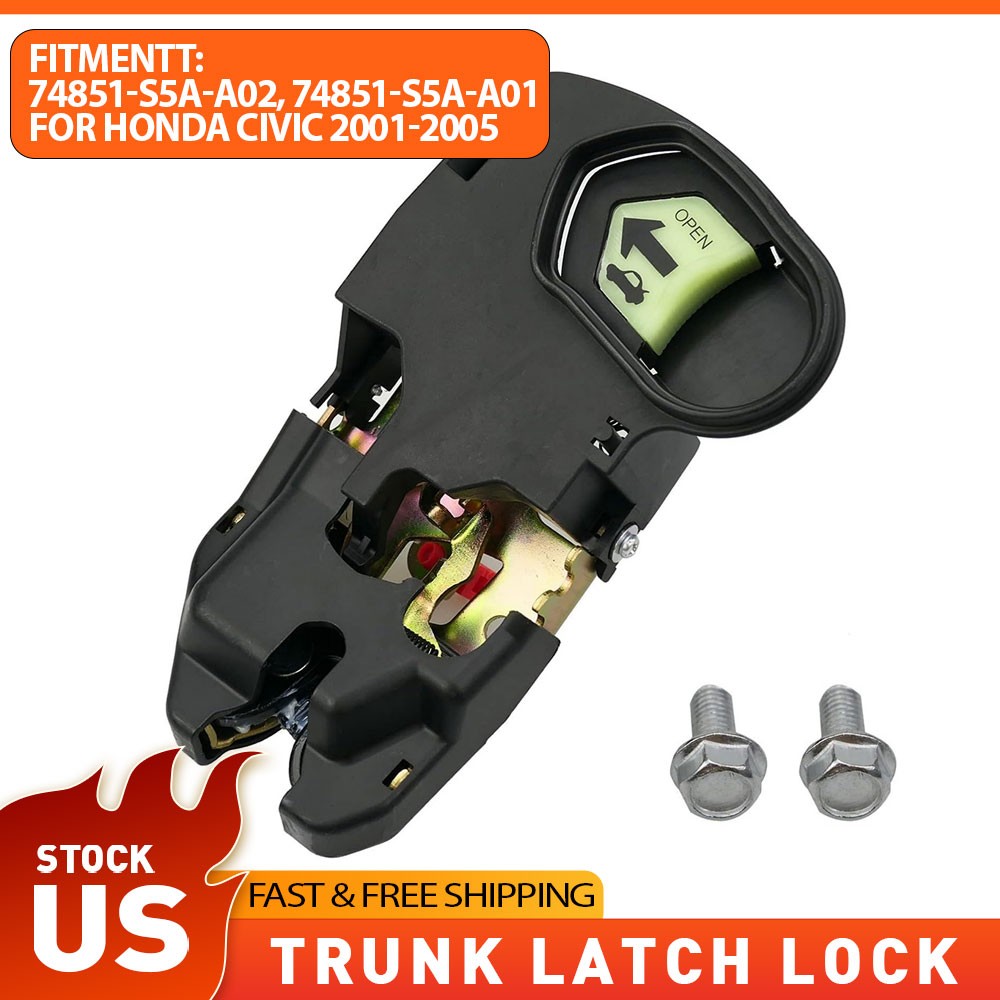 For 2001 2002 2003 2004 2005 Honda Civic Trunk Latch Lock Lid Handle Assembly