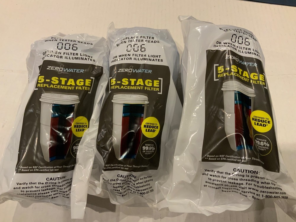 3  Zero Water 5 Stage Advanced Filtration Replacement Water Filters ZR-017