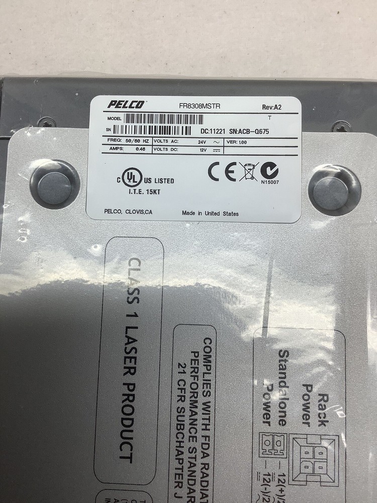 PELCO FR8308MSTR 8-CH VIDEO MULTIMODE FIBER RX RECEIVER