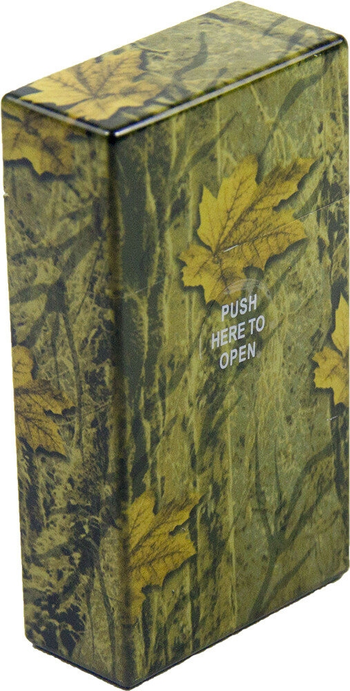 12 Pack 100' Push-to-Open Plastic Cigarette Case Camouflage Design