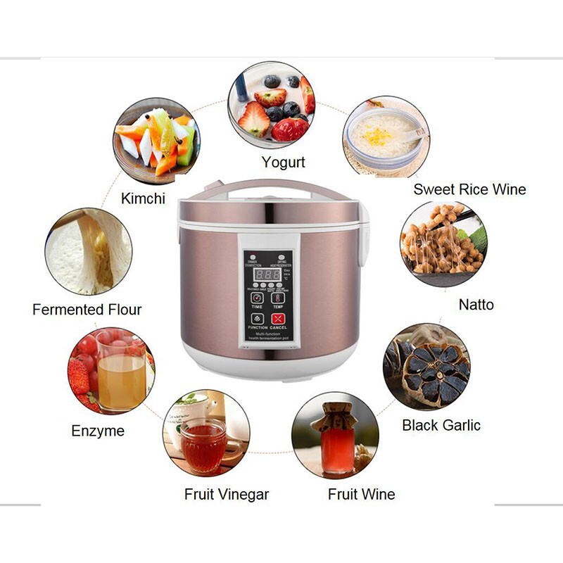 6L Multi-functional Health Fermentation Pot 110V Yogurt Machine Black Garlic