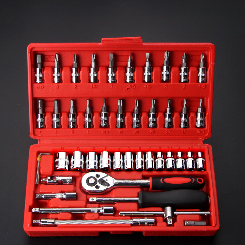46 piece socket ratchet wrench Xiaofei quick release batch head combination set