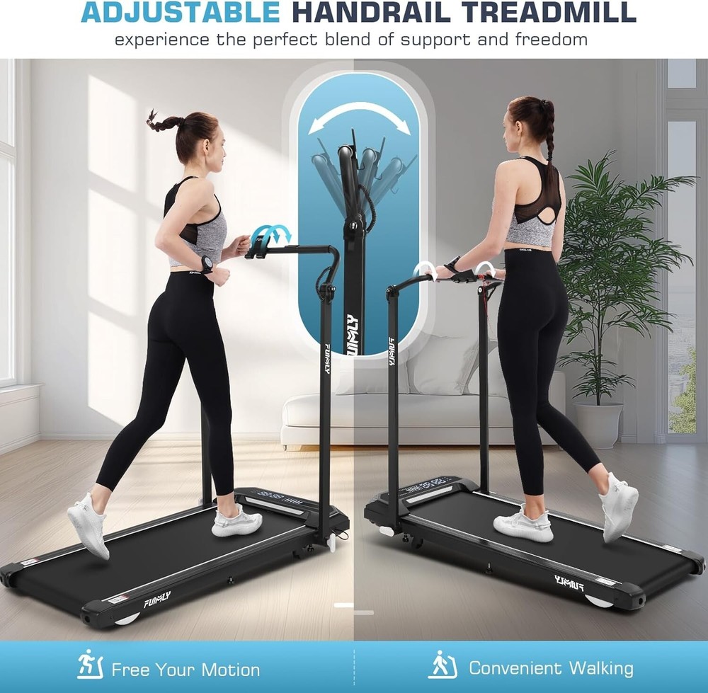 Walking Pad Treadmill with Incline and Handlebar Adjustable Foading Treadmill 🏃