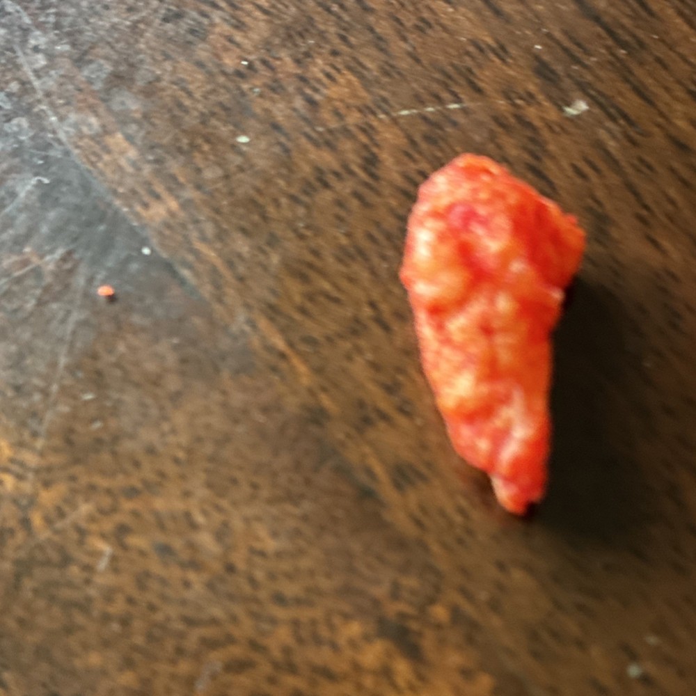 Hot Cheetos shaped like a chicken wing