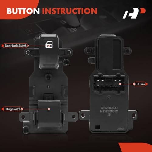 Power Window Switch Compatible with Honda Accord 2003 2004 2005 2006 2007,