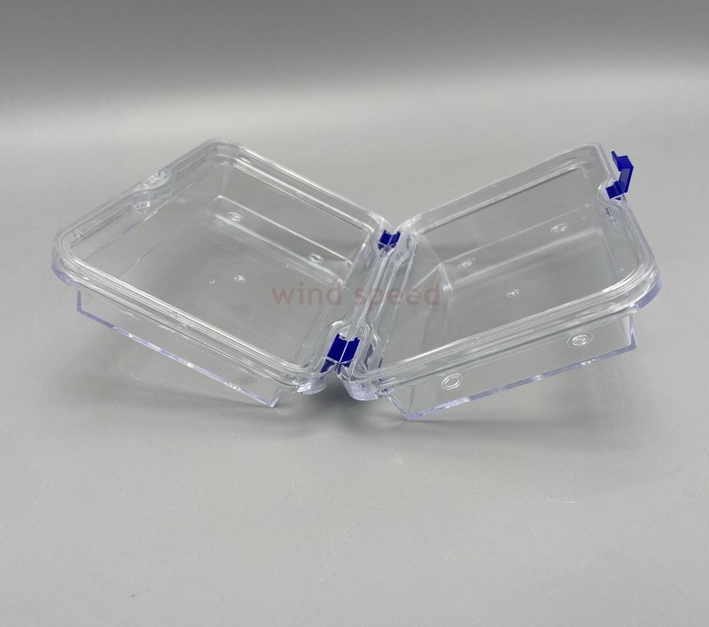 2Pcs Hinged Display Box Clear Membrane storage Boxes Denture False Teeth Case