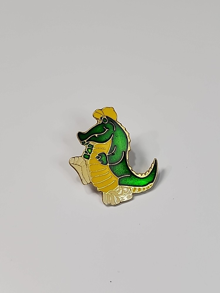 Marching Cartoon Alligator Lapel Pin