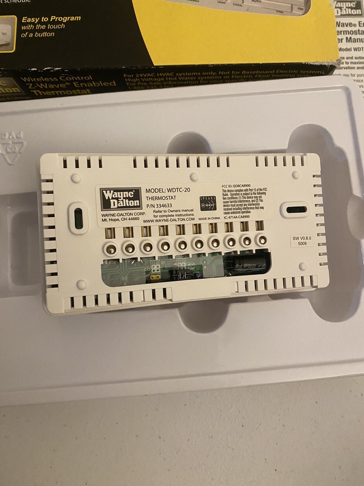Wayne Dalton Wireless Control X-wave Enabled Thermostat WDTC-20