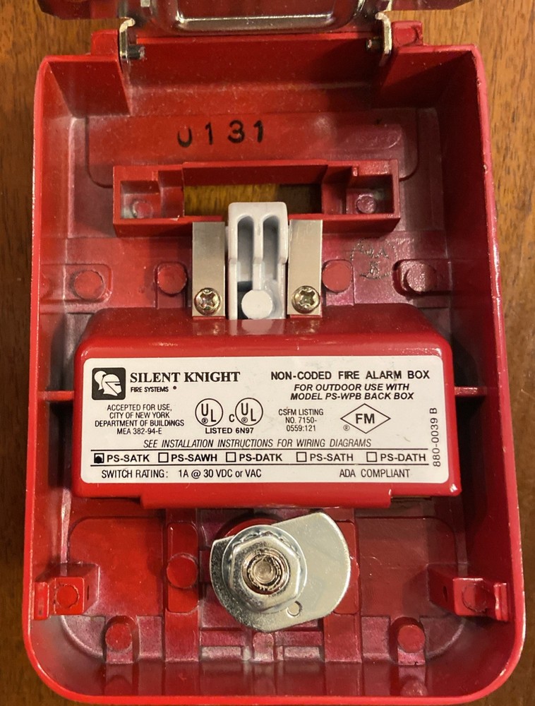 Silent Knight PS-SATK Manual Pull Station