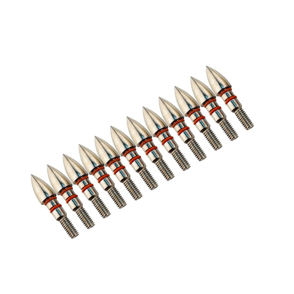 24pcs Archery ID6.2mm Arrow Points Tips Target 75/100GR Rubber Ring Compound Bow