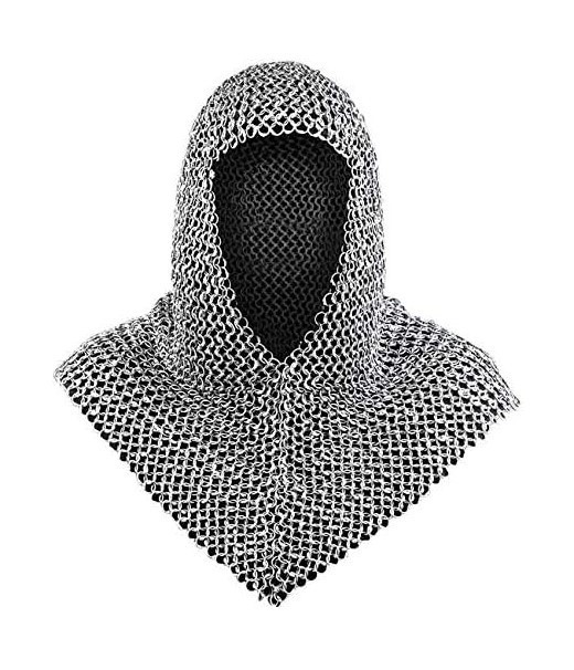 10MM Medieval Warrior Chainmail Coif Armor,