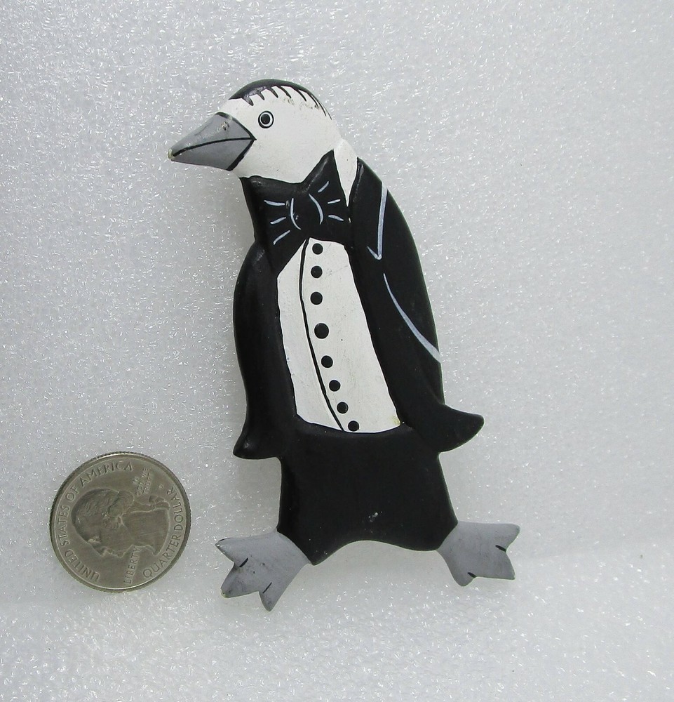 Penguin Wearing Tuxedo Button Pin