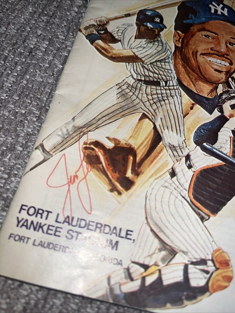 Vintage 1981 New York Yankees Spring Training Program/Scorecard Spring Rosters