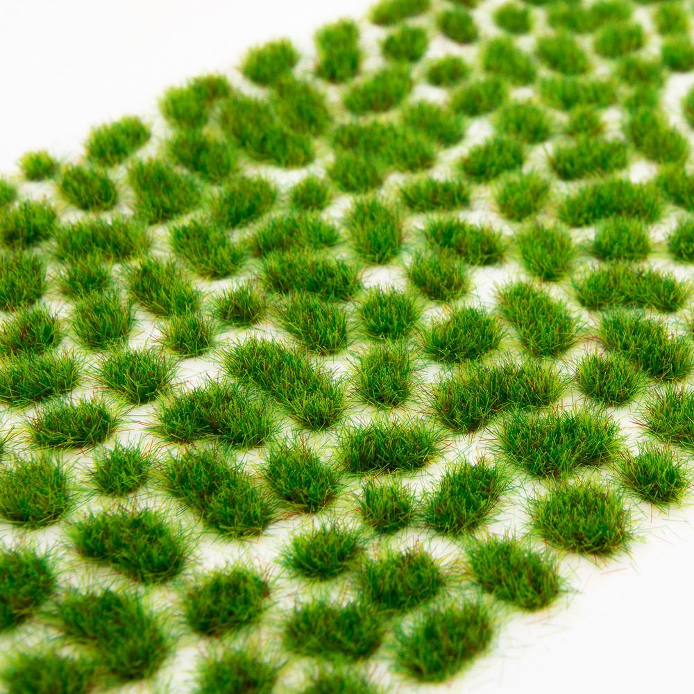 Huge Miniatures Mini Tuft Bundle, 2mm Self Adhesive Static Grass Tufts - 6 Packs