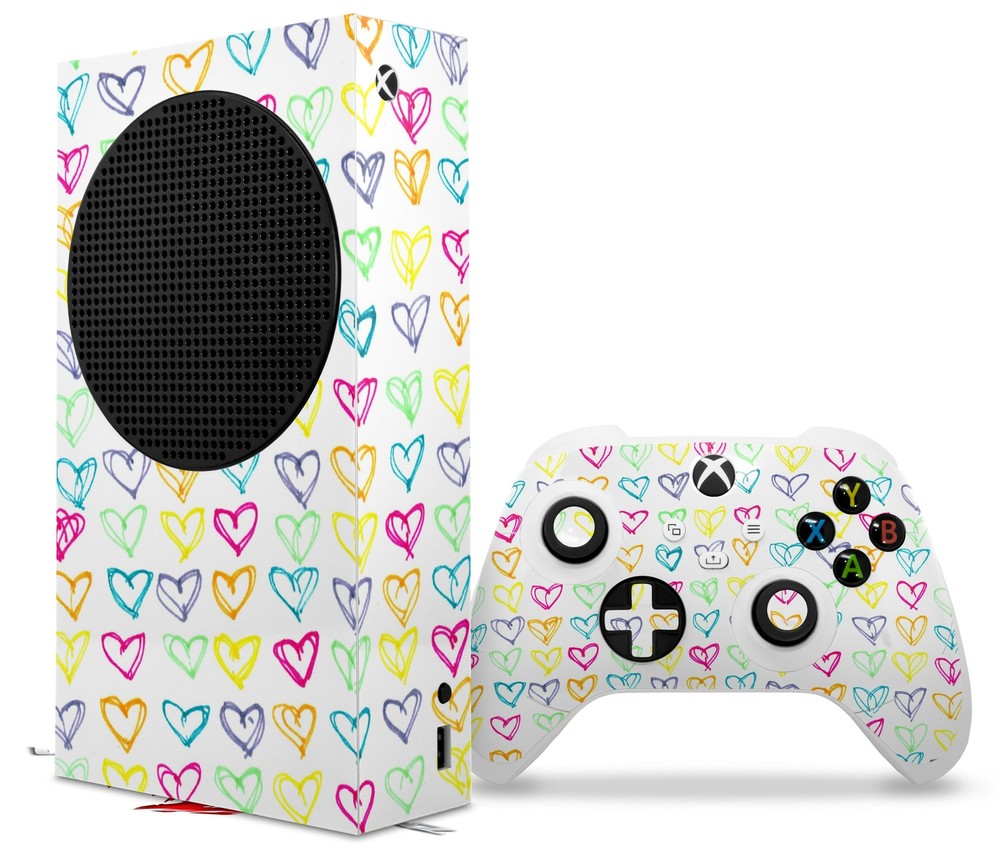 Skins XBOX Series S Console Controller Kearas Hearts White