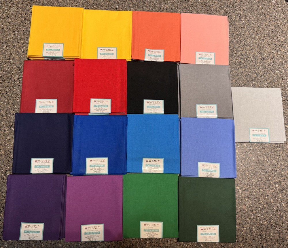 Fat Quarters Fabric - Solid Colors - 18"x21" - 100% cotton