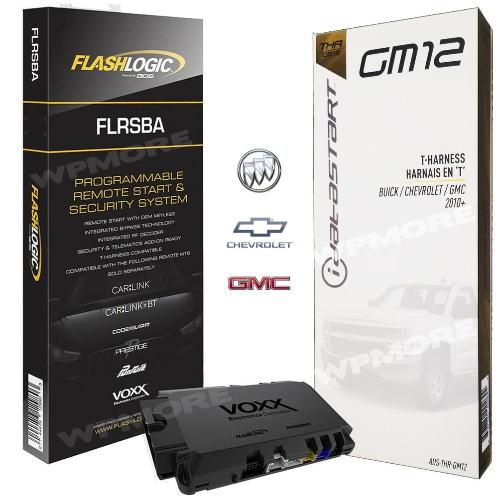 Flashlogic FLRSBA Remote Start 3X LOCK Controller + ADS-THR-GM12 T-Harness