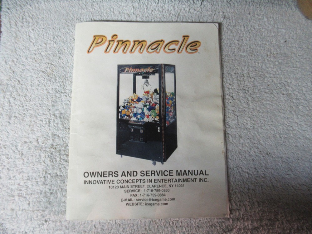 PINNACLE CRANE ICE  REDEMPTION game manual