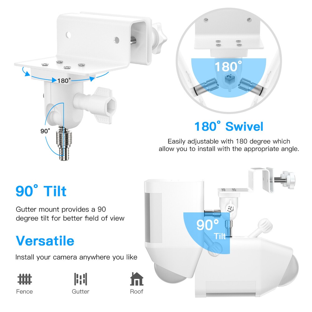 HOLACA Gutter Mount for Ring Spotlight Cam,Ring Spotlight Cam Plus/Pro