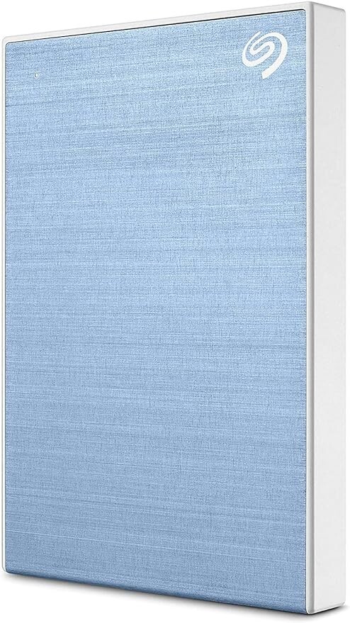 Seagate Backup Plus Slim 5TB USB 3.0 Portable External HD Light Blue Recertified