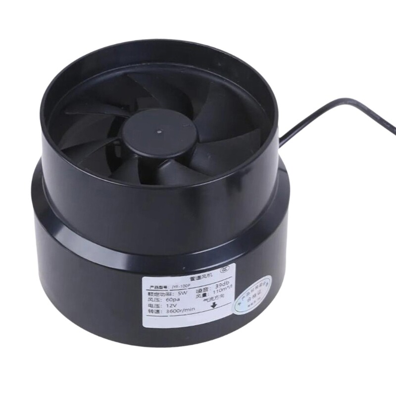 12V Inline Blower Ventilation Fan Efficient Air Circulation for Marine Use