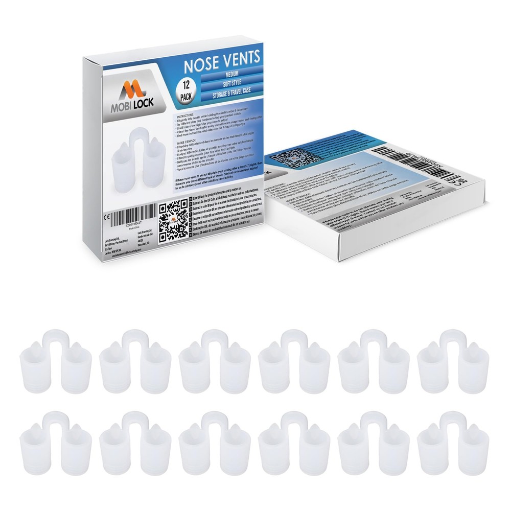 Nose Vent Sinus Relief Dilator 12 Pack Medium Snoring Device Reusable Aid