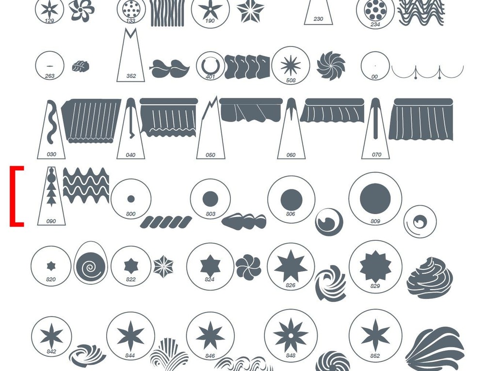 Ruffle Decorating Tip 090