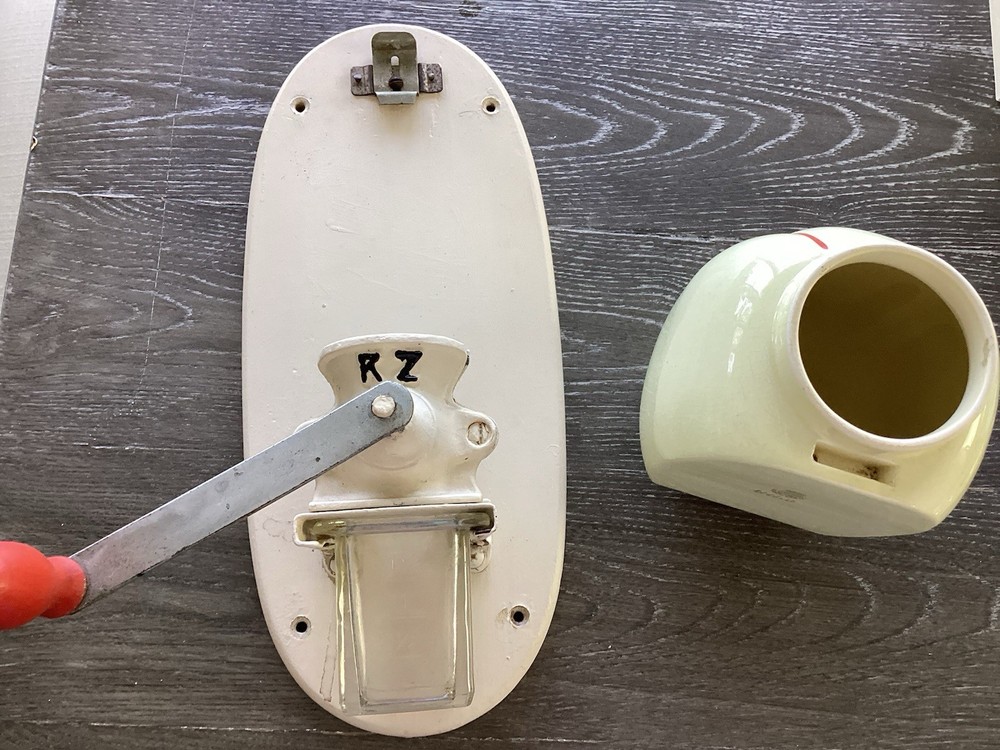 Vtg , Made In Germany Mount Ceramic Coffee Kaffee Grinder / Top Cap Missing