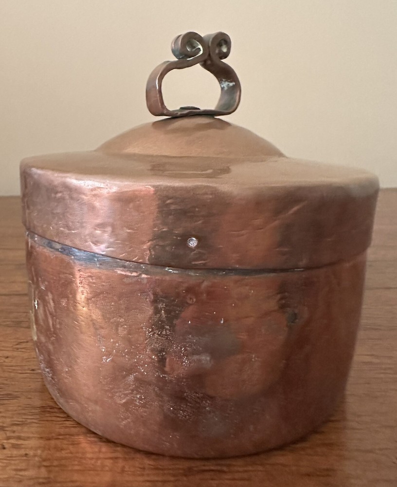 Vintage Hammered Candy Pot With Lid