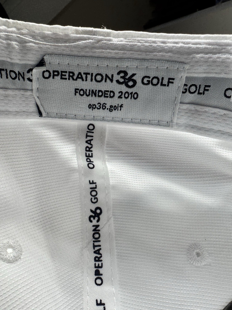 Operation 36 Golf Pukka Performance Hat White Adjustable Strapback Dri-Fit Style