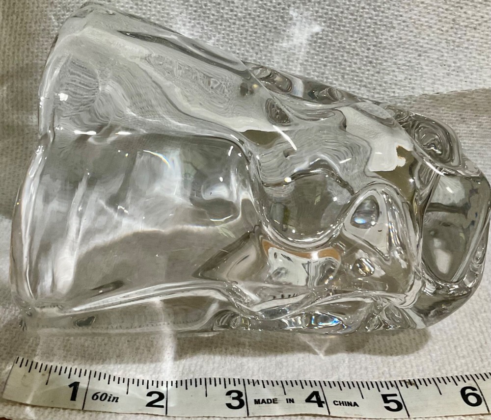 Heavy crystal vase 6" wavey pattern