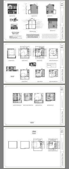 20x16 Tiny House -- PDF Floor Plan -- 292 sq ft -- Model 2