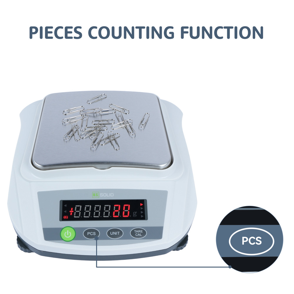 U.S. Solid 2000g x 0.01 g Precision Balance AC/DC Power Supply White Panel