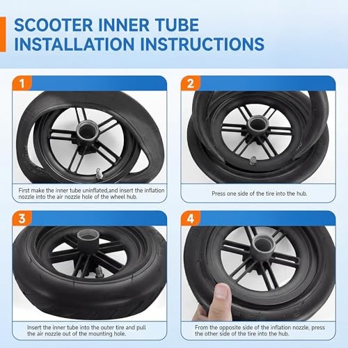 (2 Pack) 10x2.5,60/70-6.5 Thicker Inner Tubes. Replacement Wheels for Ninebot