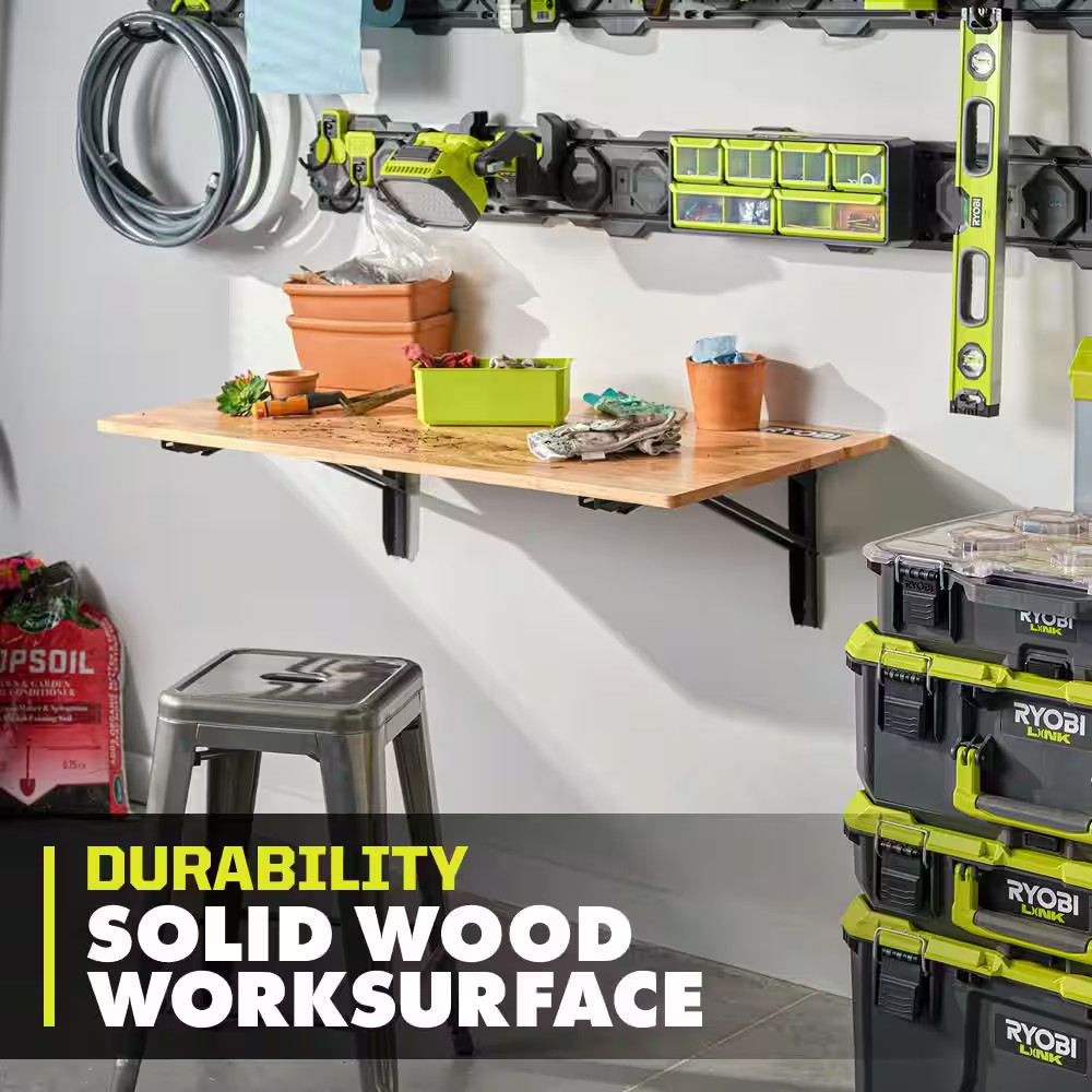 RYOBI Stowaway Wall Mounted Folding Workbench Table