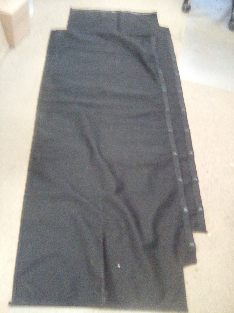 3 Piece International LT Sleeper Curtains,Grey