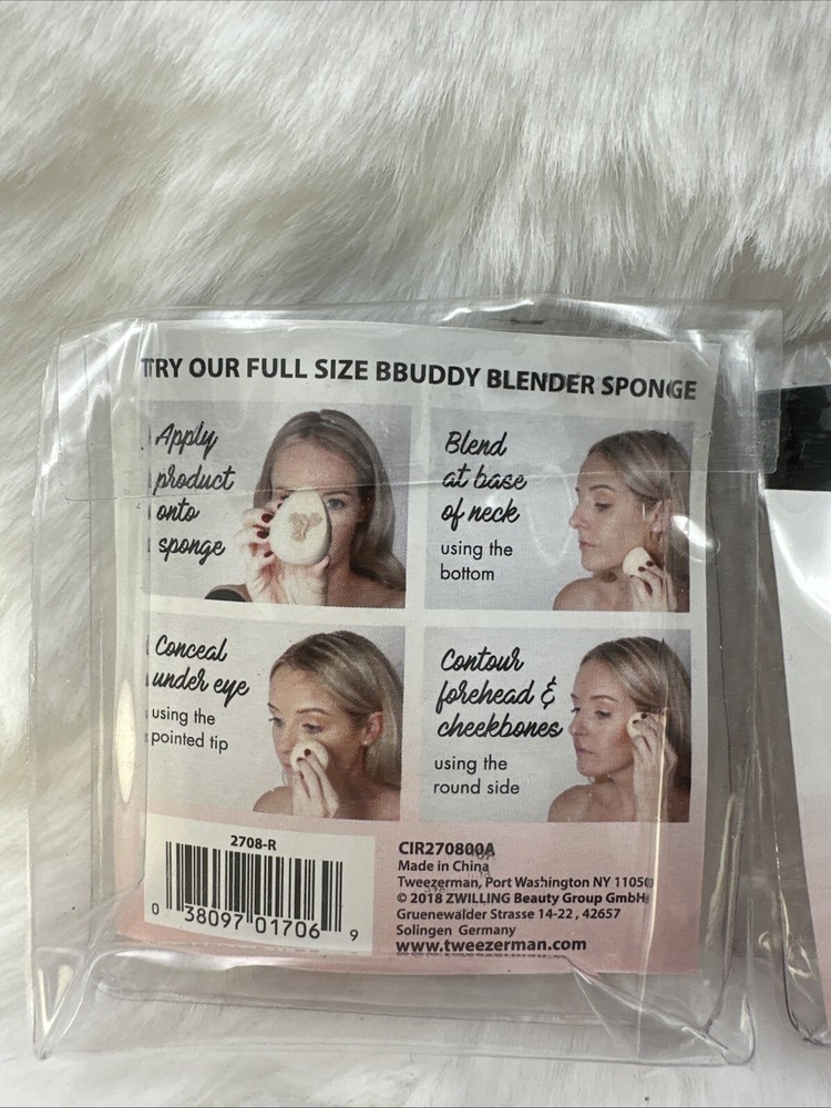 2 Pc - TWEEZERMAN Mini Tiny Bbuddy Blender Sponge - BRAND NEW