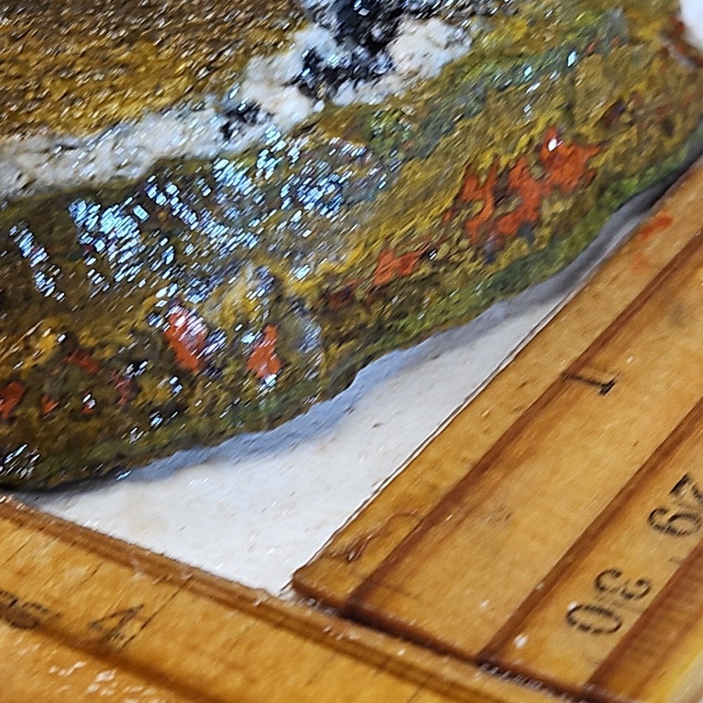 Moroccan seam agate rough, beautiful color and pattern. 10.2oz.
