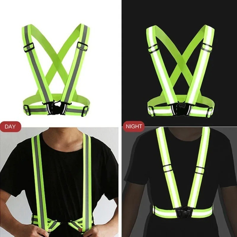 Adjustable Reflective Safety Vest High Visibility Night Running Work Jacket